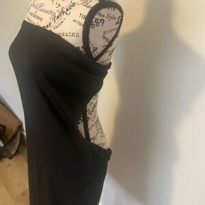 Sexy backless Black Sleeveless Dress